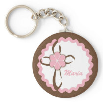 Contemporary Cross Key Chains
