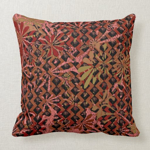 Contemporary Decorative Floral Throw Pillow