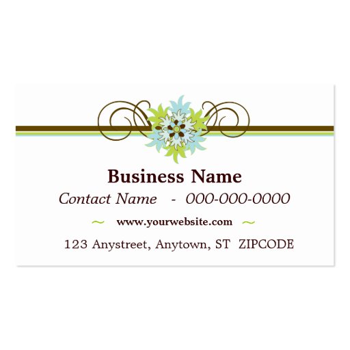 Contemporary Elegance Business Card (front side)