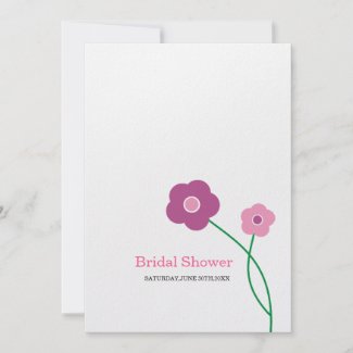 Contemporary Floral Bridal Shower Invitations invitation