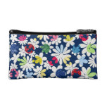 Contemporary Floral Pattern Makeup Bags