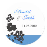 Contemporary Floral Wedding Sticker