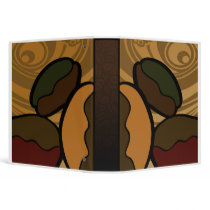 Contemporary, Fun & Colorful Coffee Bean Vinyl Binders