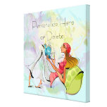 Contemporary Girl Reading Stretched Canvas Print
