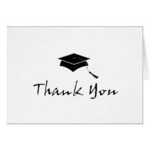 Contemporary Graduation Thank You Note Cards