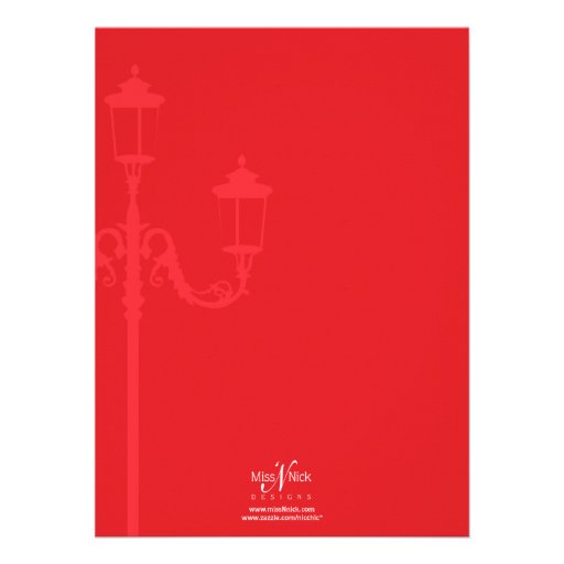 Contemporary Italian Lamp Post Invitation