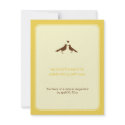 Contemporary love birds yellow wedding response invitation