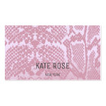 Contemporary Monochromatic Python Skin Pink Business Card