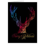 Contemporary Neon Reindeer Card