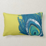Contemporary Peacock Feather Pillow Style 1