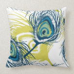 Contemporary Peacock Feather Pillow Style 3