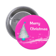 Contemporary Pink Background White Christmas Tree