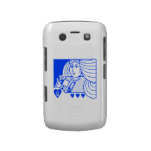 Contemporary Queen of Hearts Blackberry Case(blue)