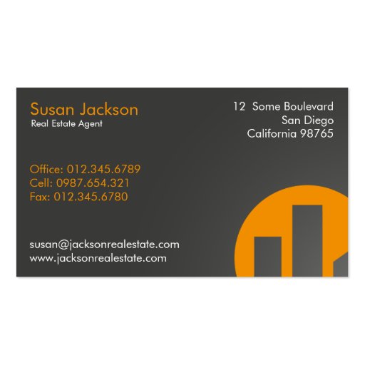 Contemporary Real Estate Business Card (back side)