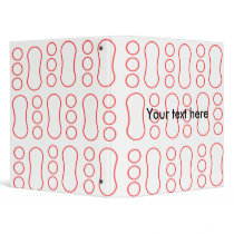 Contemporary red peanut pattern binder