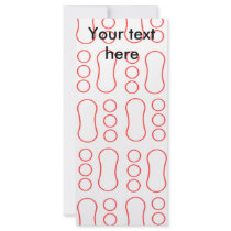 Contemporary red peanut pattern rack card template