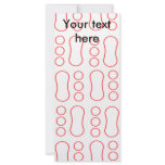 Contemporary red peanut pattern rack card template