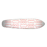 Contemporary red peanut pattern skate decks
