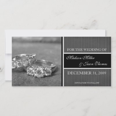 Contemporary Save the Date Announcement Customized Photo Card