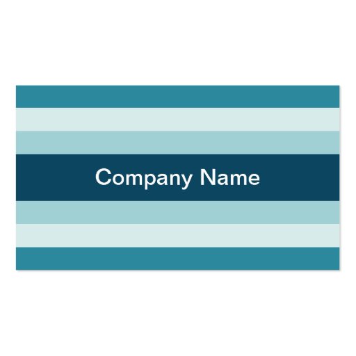 Contemporary Stripes (Ice) Business Cards (front side)