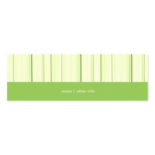 Contemporary Stripes Mommy Calling Card Business Card Template (back side)