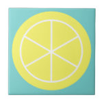 Contemporary Summer Citrus / Teal / Lemon Florida Ceramic Tile
