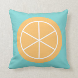 Contemporary Summer Citrus / Teal / Orange Florida Pillow