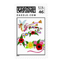 Contemporary Ukrainian Folk Art Summer Angel postage by perogies Contemporary Ukrainian Folk Art Summer Angel postage