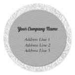 Contemporary Waves in Silver Address Lables