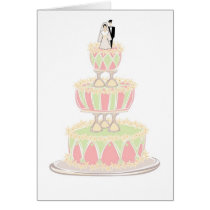 Contemporary Wedding Cake with Wine Glass Tiers cards