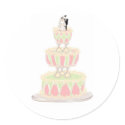 Contemporary Wedding Cake with Wine Glass Tiers stickers by White_Wedding Contemporary Wedding Cake with Wine Glass Tiers stickers