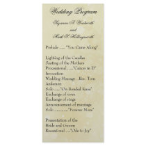 Contemporary Wedding Programs Custom Rack Card