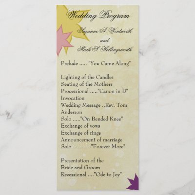 Contemporary Wedding Programs Rack Card by itsyourwedding