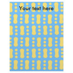 Contemporary yellow peanut pattern on blue custom letterhead