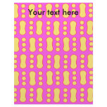 Contemporary yellow peanut pattern on pink customized letterhead