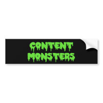 CONTENT MONSTERS CLASSIC BUMPER STICKER