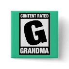 Content Rated Grandma Square Button