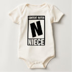 Content Rated Niece Infant Organic Onesie / Creeper