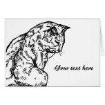 cat, feline, drawing, pen, ink, outline, black,