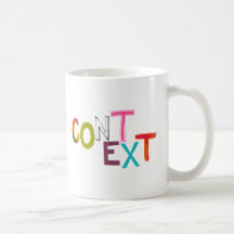 Context perspective situation fun unique art words mugs