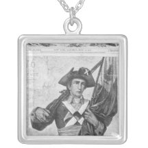 Continental Soldier holding a musket flag Custom Jewelry