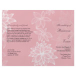 Contoured Bloom Blush Wedding Program Flyer