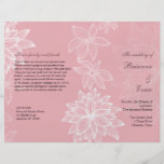 Contoured Bloom Blush Wedding Program Flyer