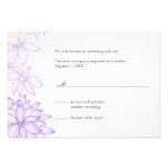 Contoured Bloom Lilac Reply Card Custom Announcement