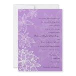 Contoured Bloom Lilac Wedding Invitation