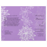 Contoured Bloom Lilac Wedding Program Flyer