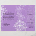 Contoured Bloom Lilac Wedding Program Flyer
