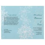 Contoured Bloom Sapphire Wedding Program Flyer