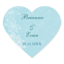 Contoured Bloom Sapphire Wedding Sticker