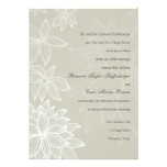 Contoured Bloom Taupe Wedding Invitation